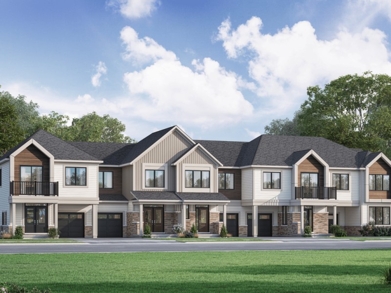 Hawthorne East Village Milton freehold village townhome elevation by Mattamy Homes